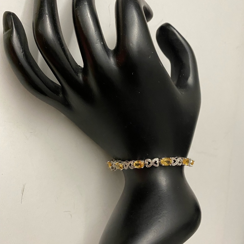 Sterling Silver Bracelet Gemstone Bracelet - Picture 2 of 16